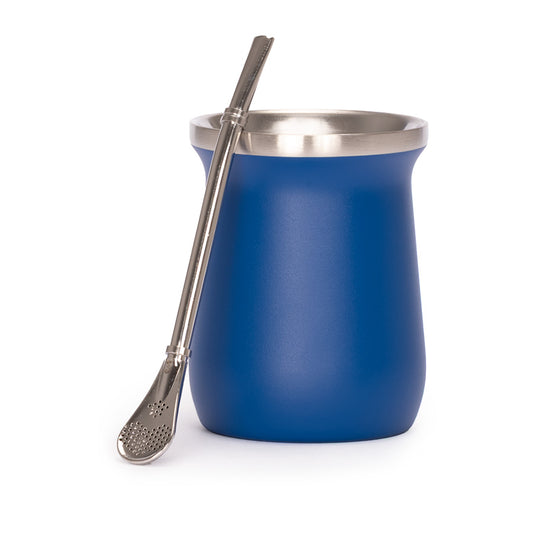 Vaso Térmico «Mate» Doble Pared con Bombilla