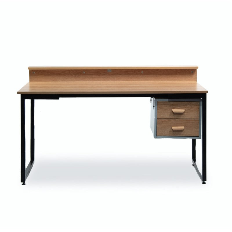Escritorio Madera De Acacia 2 Gavetas 140 x 85 x 62cm