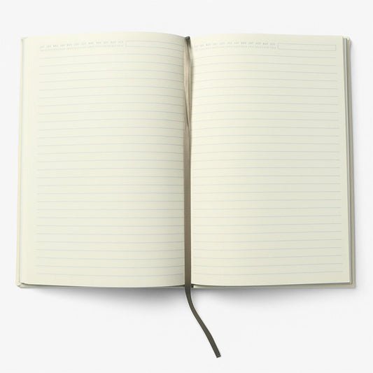 Libreta Planner Moon Journal tapa dura de Algodón y papel reciclado / 96 hojas / 15x20cm / Gris
