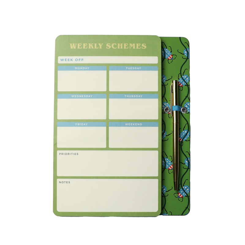Planner semanal Bird con lápiz / 60 hojas 70gsm / 16x22cm