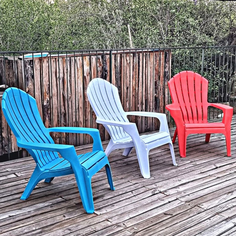 Silla plástica ADIRONDACK Diferentes Colores Azul y Rojo