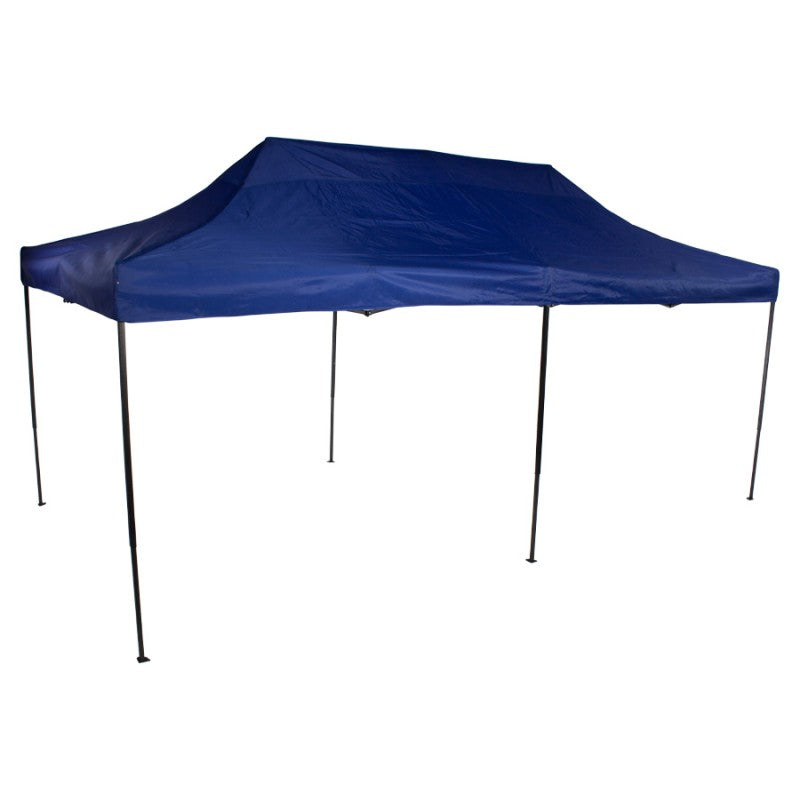 Toldo plegable araña azul