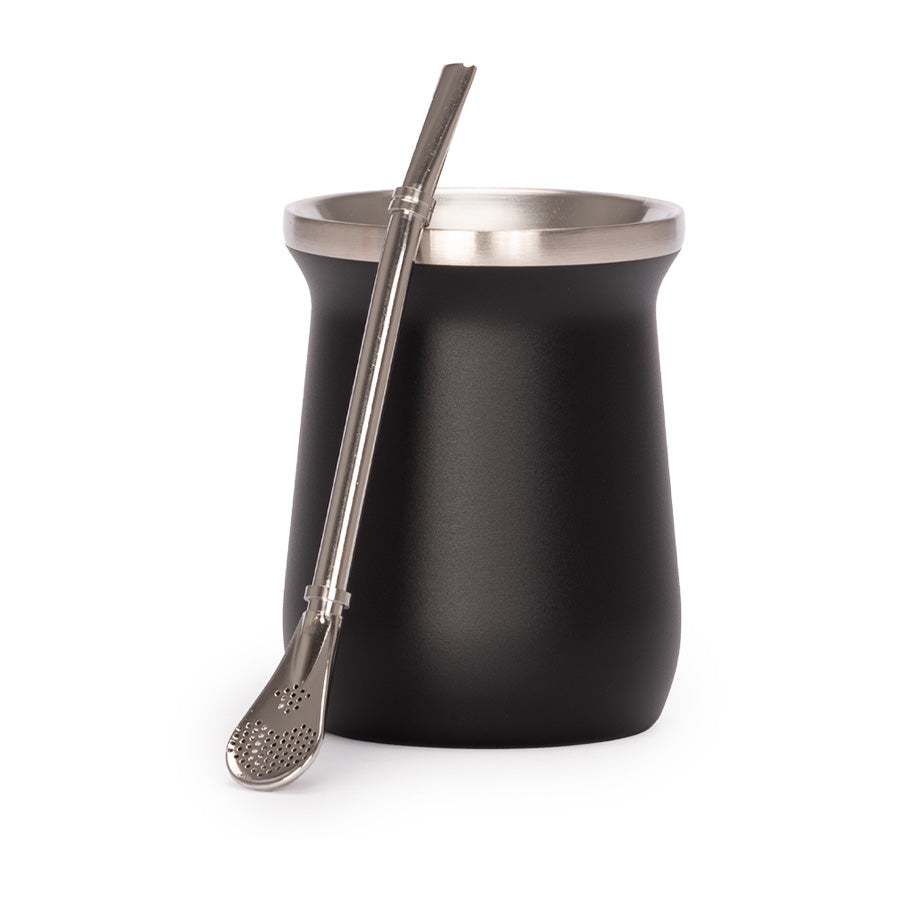 Vaso Térmico «Mate» Doble Pared con Bombilla