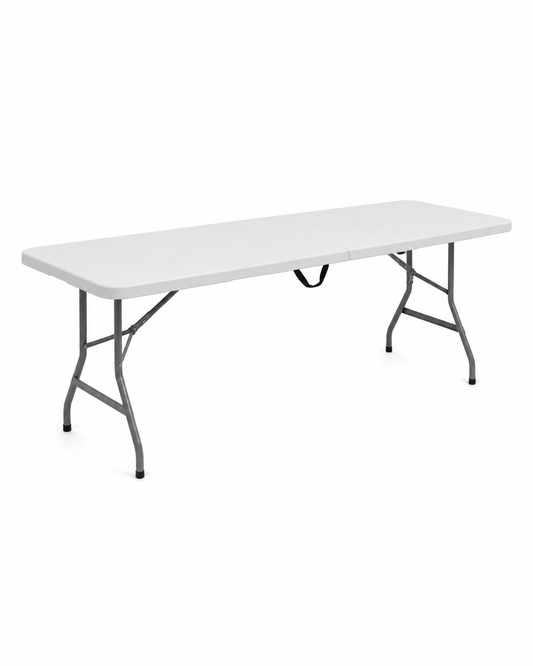 Mesa Plegable Blanca 180 cm para Camping y Eventos