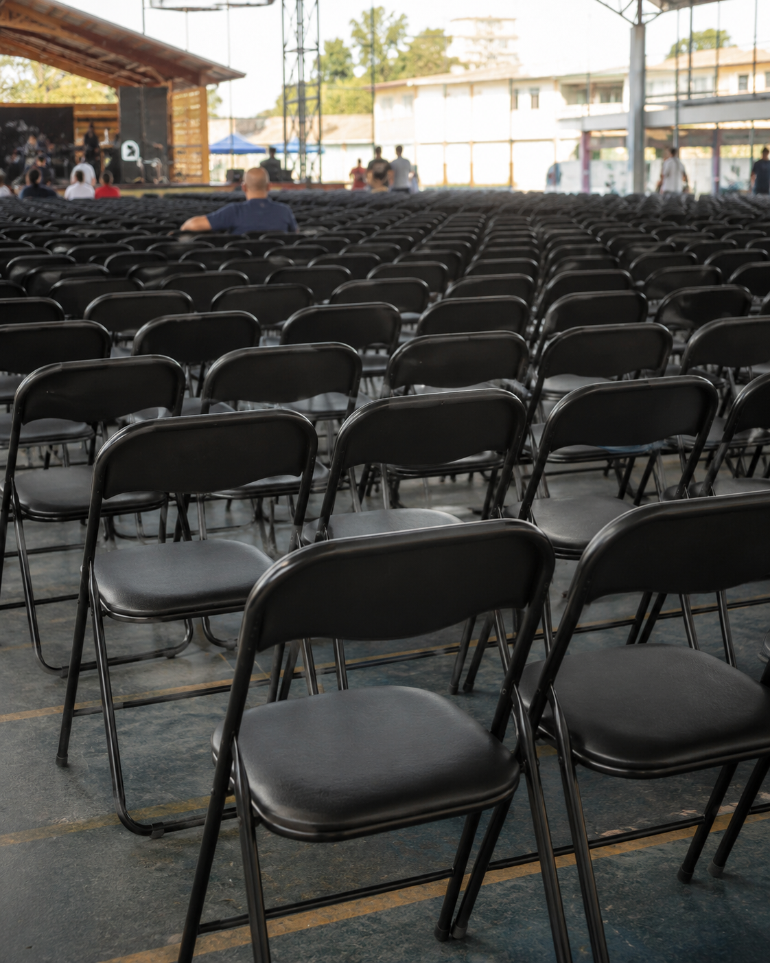 Silla Mango de Metal Plegable para Eventos