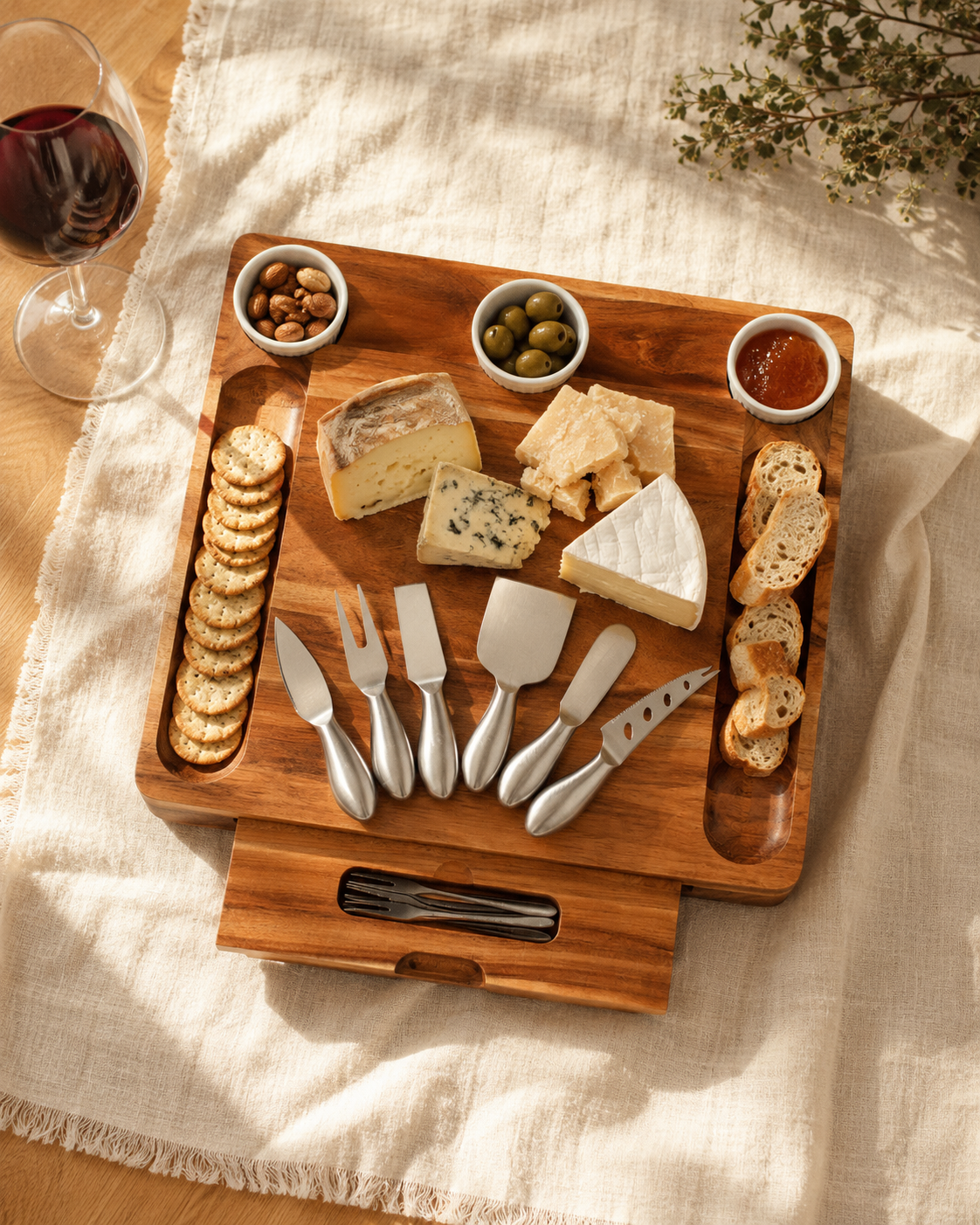 Tabla de Quesos con 12 Herramientas