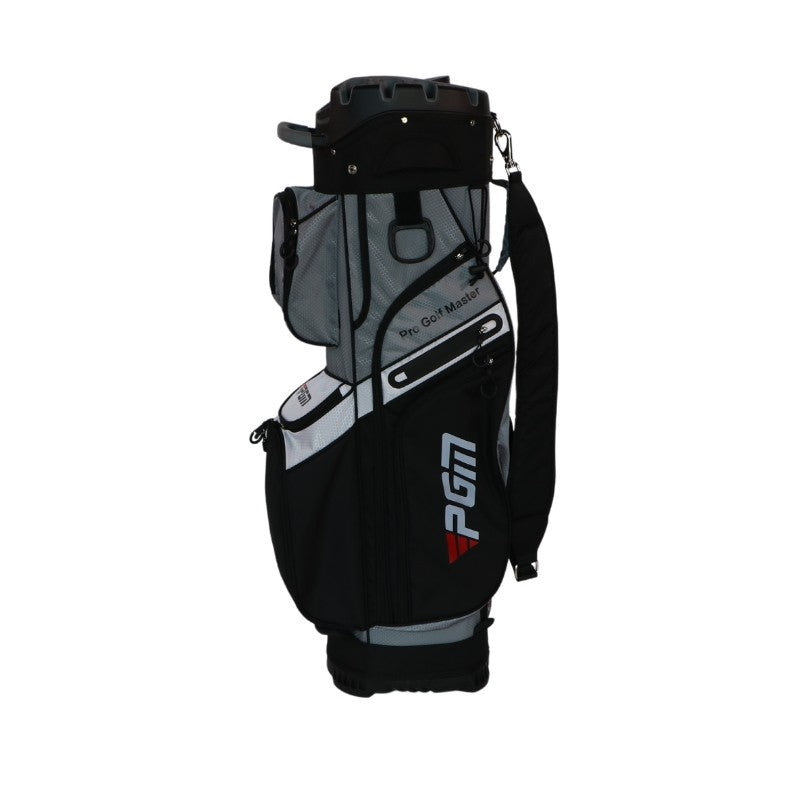 Bolso de palos PGM para carro de GOLF negro / gris con funda protectora water proof