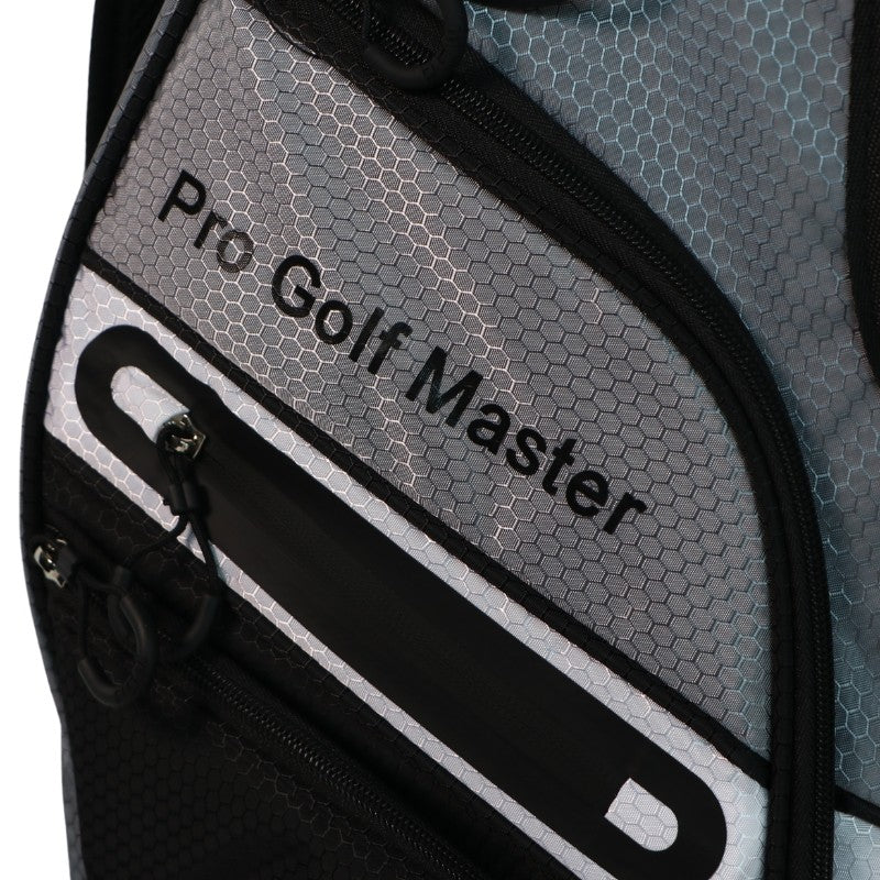 Bolso de palos PGM para carro de GOLF negro / gris con funda protectora water proof