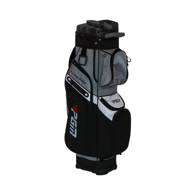 Bolso de palos PGM para carro de GOLF negro / gris con funda protectora water proof