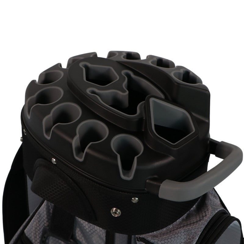 Bolso de palos PGM para carro de GOLF negro / gris con funda protectora water proof