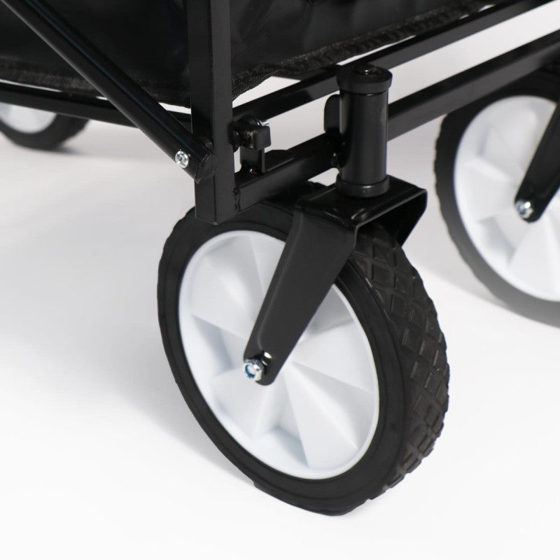 Carro Negro plegable de arrastre OUTDOOR con ruedas 90 x 50 x 65cm