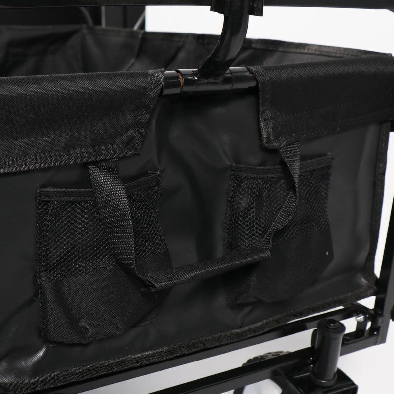 Carro Negro plegable de arrastre OUTDOOR con ruedas 90 x 50 x 65cm