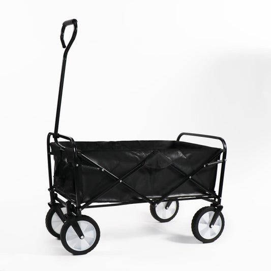 Carro Negro plegable de arrastre OUTDOOR con ruedas 90 x 50 x 65cm