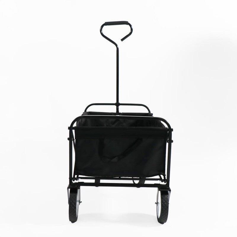 Carro Negro plegable de arrastre OUTDOOR con ruedas 90 x 50 x 65cm