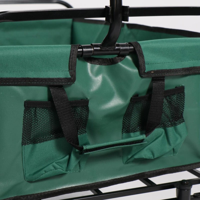 Carro Verde plegable de arrastre OUTDOOR con ruedas 90 x 50 x 65cm