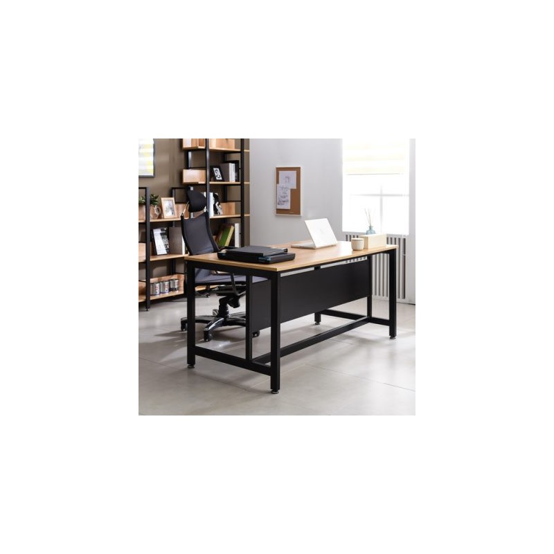 Escritorio Industrial de Madera De Acacia Y Metal 120 x 75 x 80cm