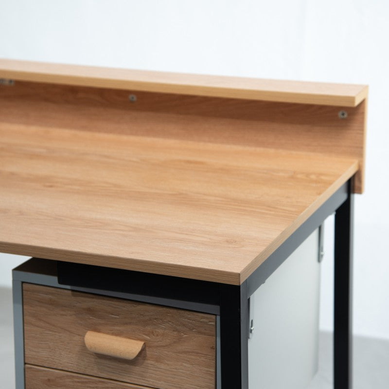 Escritorio Madera De Acacia 2 Gavetas 140 x 85 x 62cm