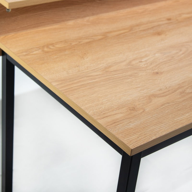 Escritorio Madera De Acacia 2 Gavetas 140 x 85 x 62cm