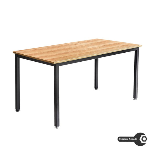 Escritorio Madera De Acacia Y Metal 150 x 80 x 75cm