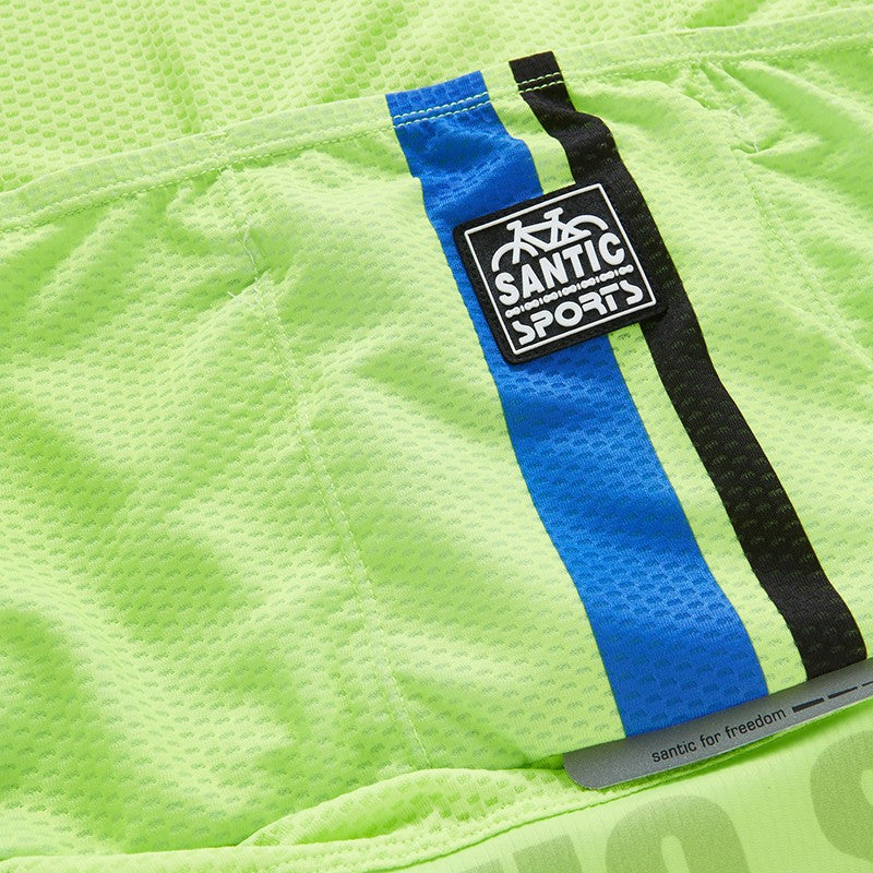 Jersey Hombre Manga Corta Kamen Lightgreen para Ciclismo SANTIC