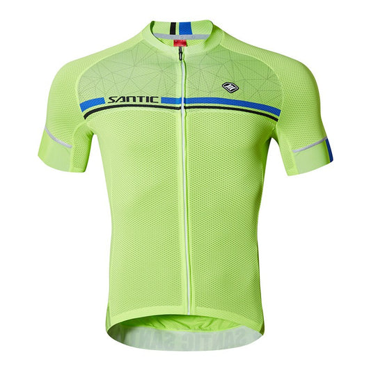 Jersey Hombre Manga Corta Kamen Lightgreen para Ciclismo SANTIC