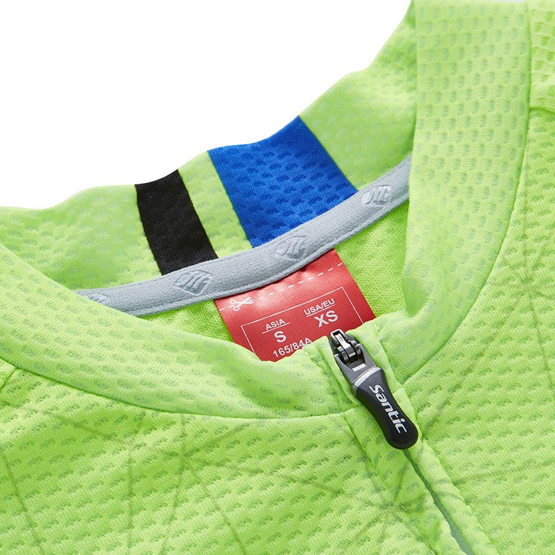 Jersey Hombre Manga Corta Kamen Lightgreen para Ciclismo SANTIC