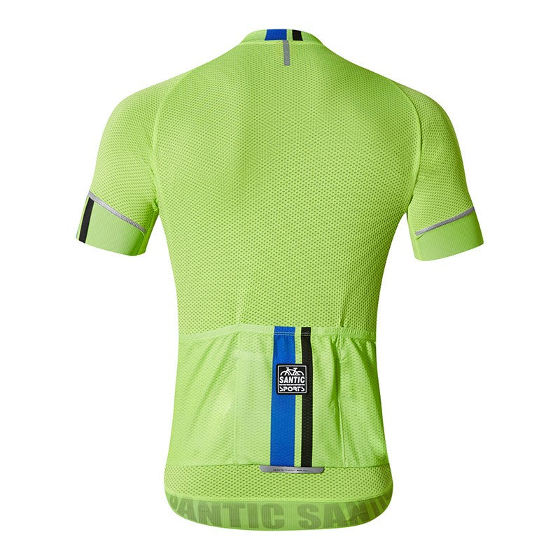 Jersey Hombre Manga Corta Kamen Lightgreen para Ciclismo SANTIC