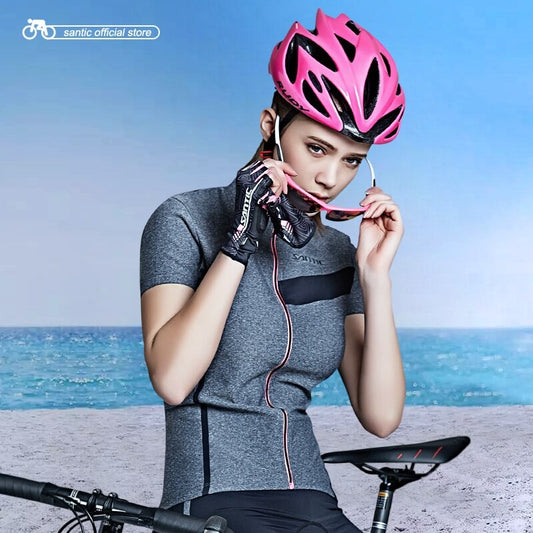 Jersey Mujer Manga Corta Suva para Ciclismo SANTIC