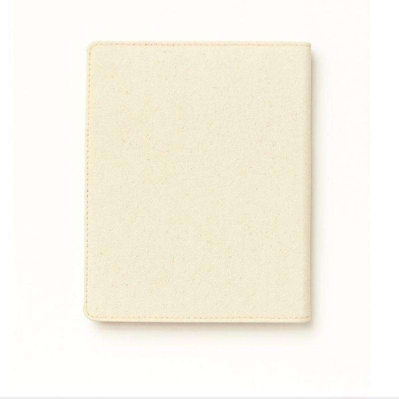 Libreta Planner Abedul NotePad tapa Lino-corcho con lápiz y adhesivos / 52 hojas / 17x21cm crema