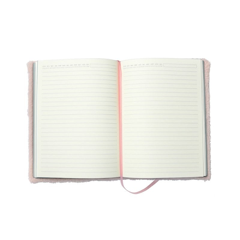 Libreta Planner Araucaria tapa dura PU / 112 Hojas 80gsm / elástico / 15x20cm / Rosada
