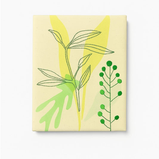 Libreta Planner Journal tapa dura de algodón y papel reciclado / 96 hojas / 15x20cm / Blanco/Verde