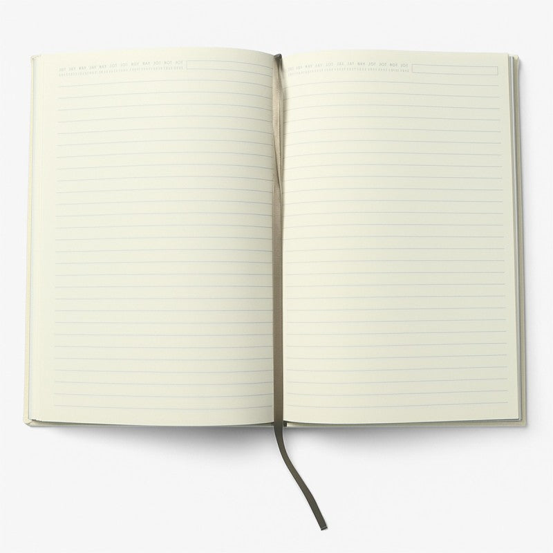 Libreta Planner Moon Journal tapa dura de Algodón y papel reciclado / 96 hojas / 15x20cm / Gris