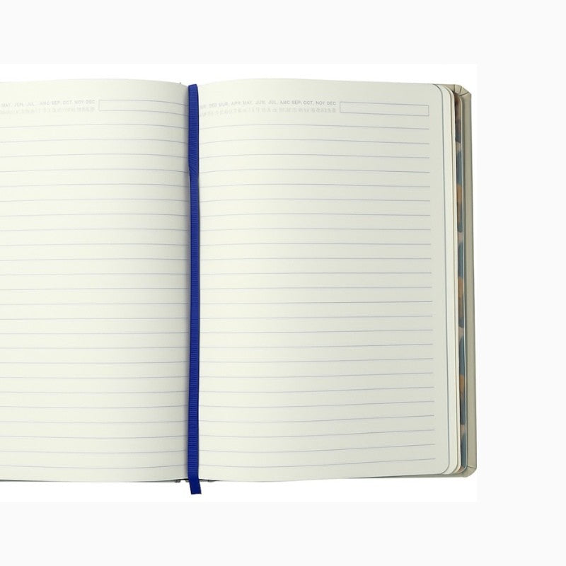 Libreta Planner Varsovia tapa dura Pu / porta lápiz / 112 Hojas 80gsm / Blanco