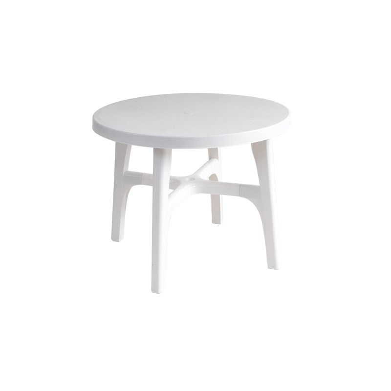 Mesa Roma Plástica Redonda Blanca