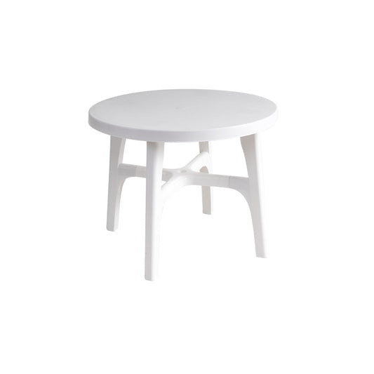 Mesa Roma Plástica Redonda Blanca