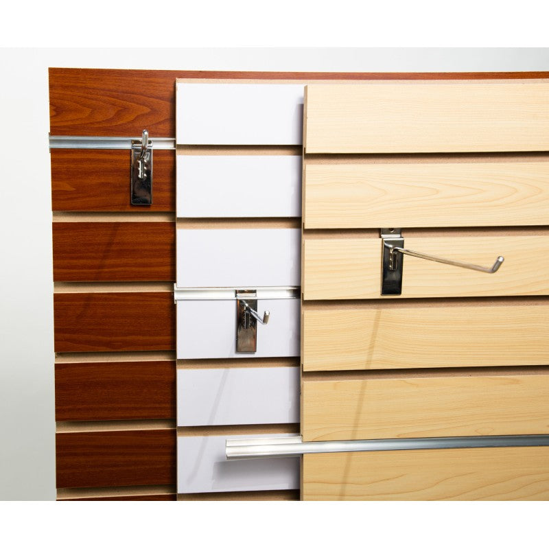 PACK 1 PANEL RANURADO CAFE OSCURO MAS 50 GANCHOS 25CM