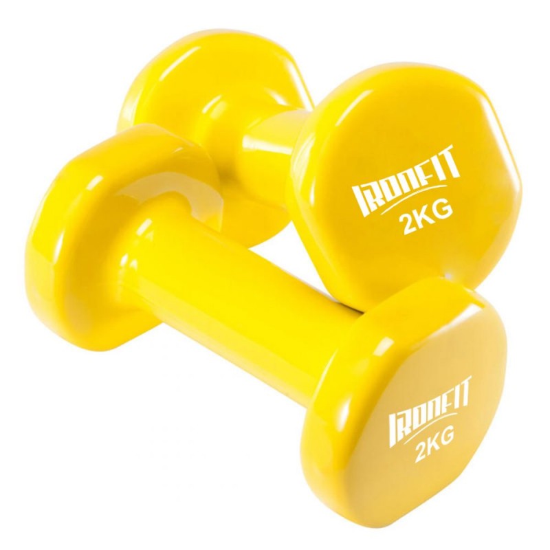 Par de Mancuernas de rehabilitación o fisioterapia de Neopreno 2 kg IRONFIT