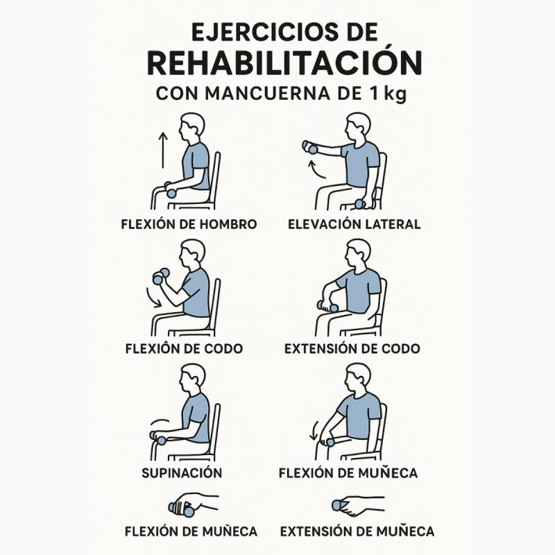 Par de Mancuernas de rehabilitación o fisioterapia de Neopreno 2 kg IRONFIT