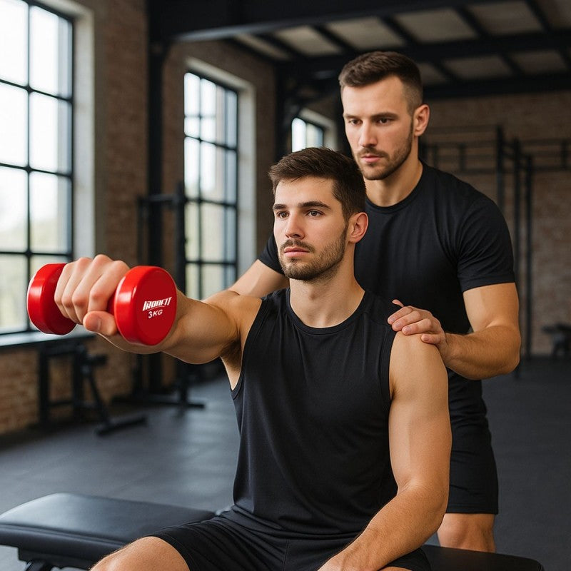 Par de Mancuernas de rehabilitación o fisioterapia de Neopreno 3 kg IRONFIT