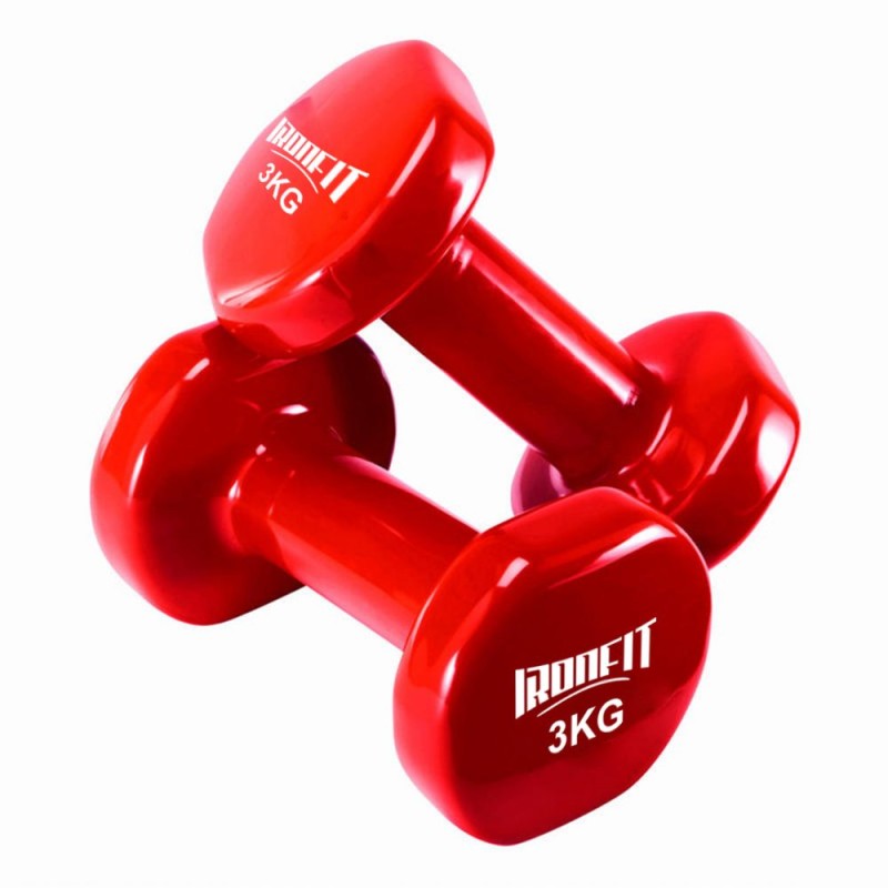 Par de Mancuernas de rehabilitación o fisioterapia de Neopreno 3 kg IRONFIT