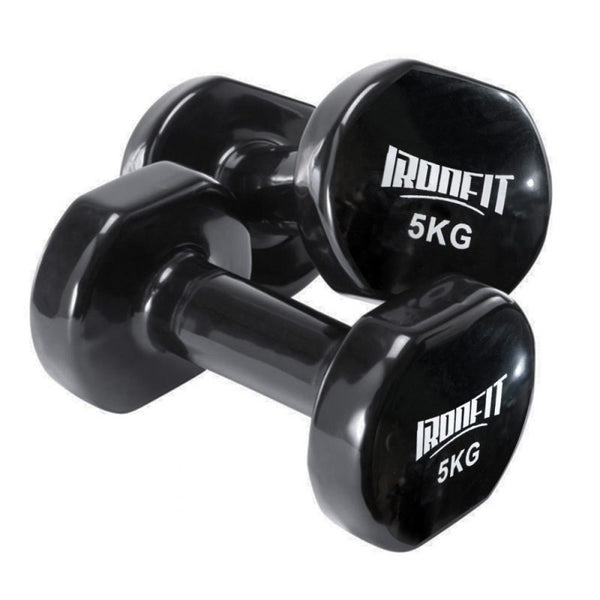 Par de Mancuernas de rehabilitación o fisioterapia de Neopreno 5 kg IRONFIT