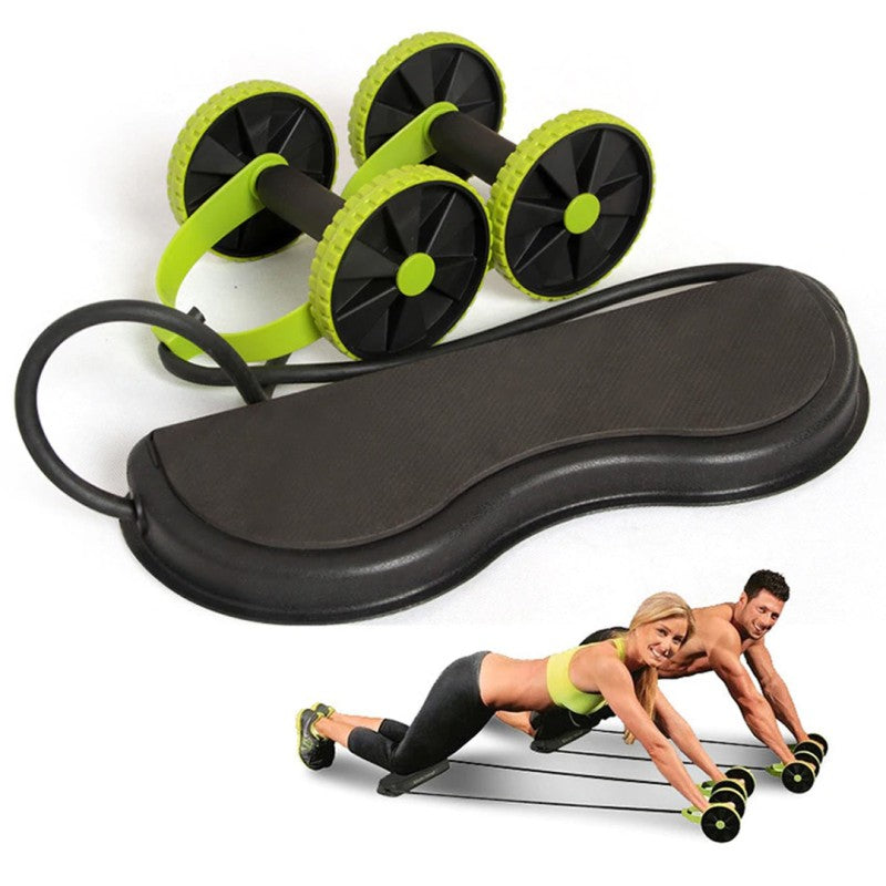 Rueda de abdominales con cuerda de tracción
