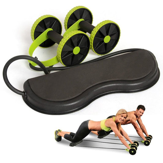 Rueda de abdominales con cuerda de tracción