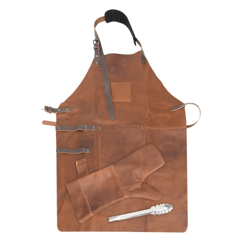 Set Asador de Cuero de Búfalo