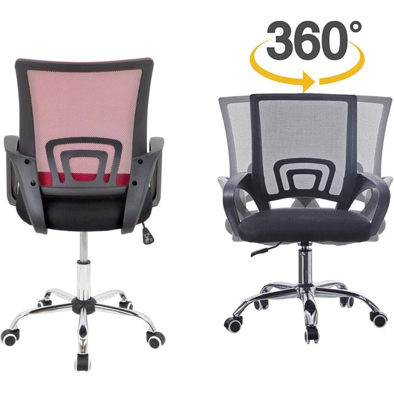 Silla de oficina o estudio ajustable con brazo espectrum malla negra 65 x 55 x 100cm
