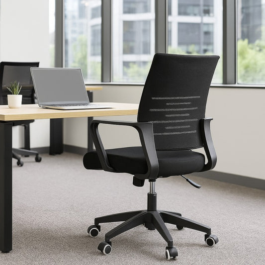 Silla Ejecutiva SMITH nylon mesh + acero cromado